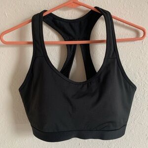 Avia Women's High Impact Velcro Strap Padded Sports Bra, Black, Size L